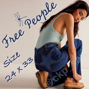 NWT Free People Firecracker Flare Jeans Sz 24